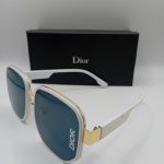 Dior Białe / Złote Okulary Przeciwsłoneczne