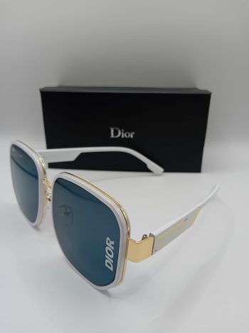 Dior Białe / Złote Okulary Przeciwsłoneczne