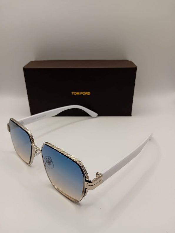 Tom Ford Złote / Białe Okulary Przeciwsłoneczne