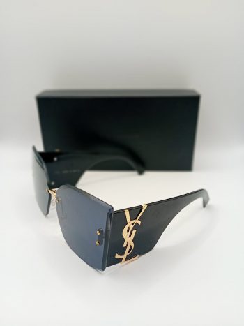 Yves Saint Laurent Czarny Okulary Przeciwsłoneczne