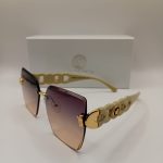 Versace Złote Okulary Przeciwsłoneczne