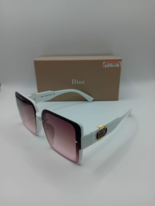 Dior Białe / Fioletowe Okulary Przeciwsłoneczne