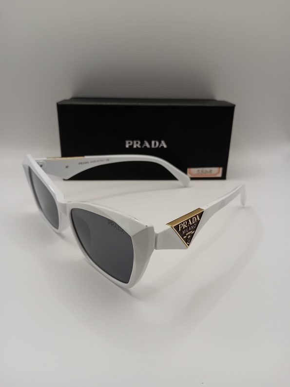 Prada Damskie Białe Okulary Przeciwsłoneczne