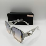 Prada Elegant Białe Okulary Przeciwsłoneczne