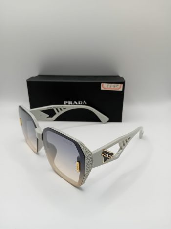 Prada Elegant Białe Okulary Przeciwsłoneczne