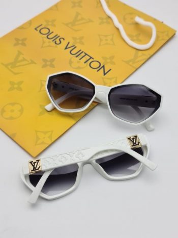 Louis Vuitton Damskie Biały Okulary Przeciwsłoneczne