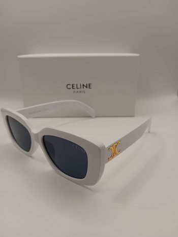 Celine Damskie Białe Okulary Przeciwsłoneczne