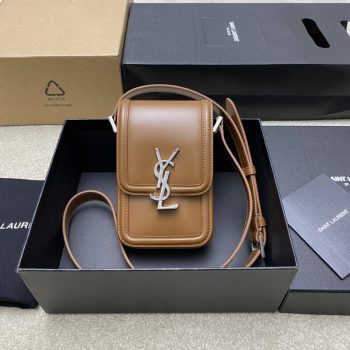 Saint Laurent Solferino Mini Brązowa Torba na ramię