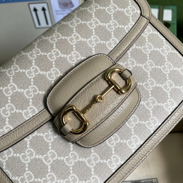 Gucci Beżowa Horsebit 1955 GG mini Torba Na Ramię