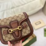 Gucci Brązowa Ombre Skórzana Medium Listonoszka