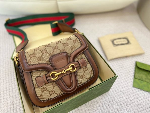 Gucci Brązowa Ombre Skórzana Medium Listonoszka