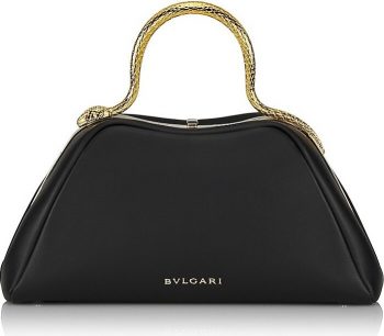 Bvlgari Small Leather Serpentine Top Handle Torebka