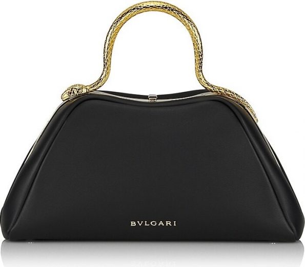 Bvlgari Small Leather Serpentine Top Handle Torebka