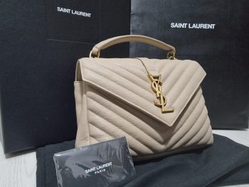 Saint Laurent College Beżowy Torba na ramię